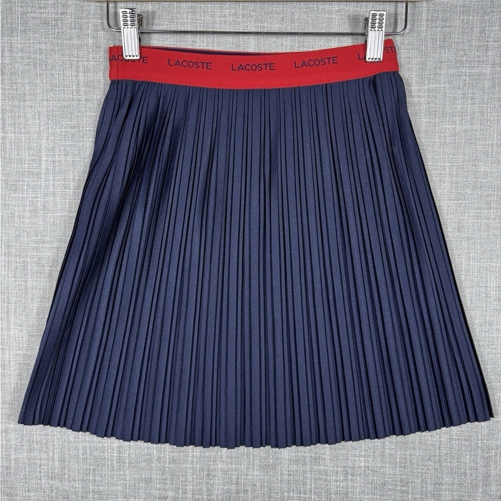 Lacoste Navy and Red A-Line Skirt